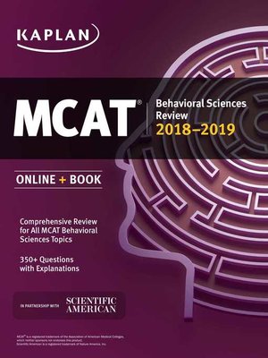 cover image of MCAT Behavioral Sciences Review 2018-2019